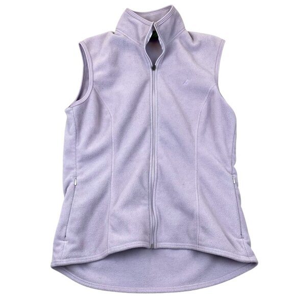 Eastern Mountain Sports Womens Vest Medium Purple Full Zip Fleece Mock Neck - Picture 1 of 11